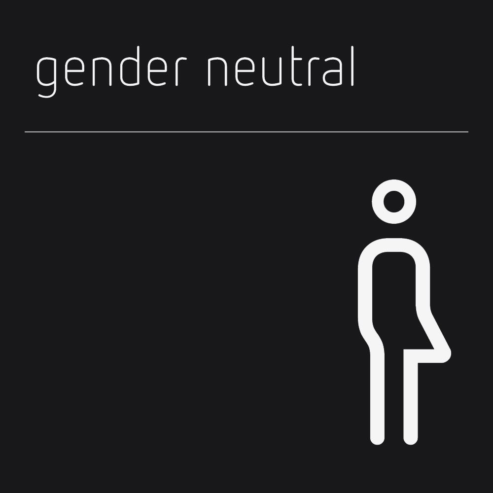 Gender Neutral Toilet Sign, Mineral Grey Range Signbox
